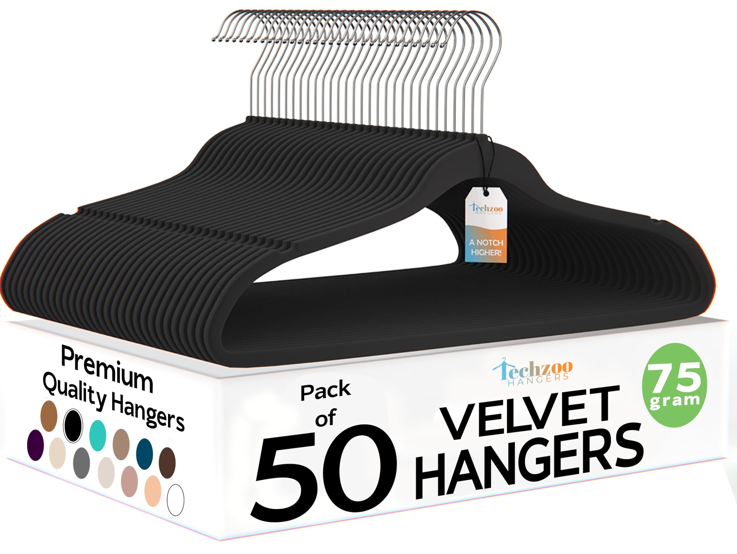 Amazon Basics Slim Velvet Non-Slip Space Saving Suit Clothes Hangers, Closet Organizer, Ivory/Beige, 30-Pack