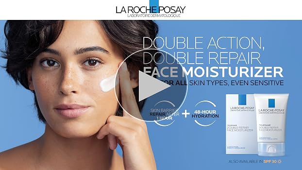 Toleriane Double Repair Face Moisturizer, Daily Moisturizer Face Cream with Ceramide and Niacinamide for All Skin Types