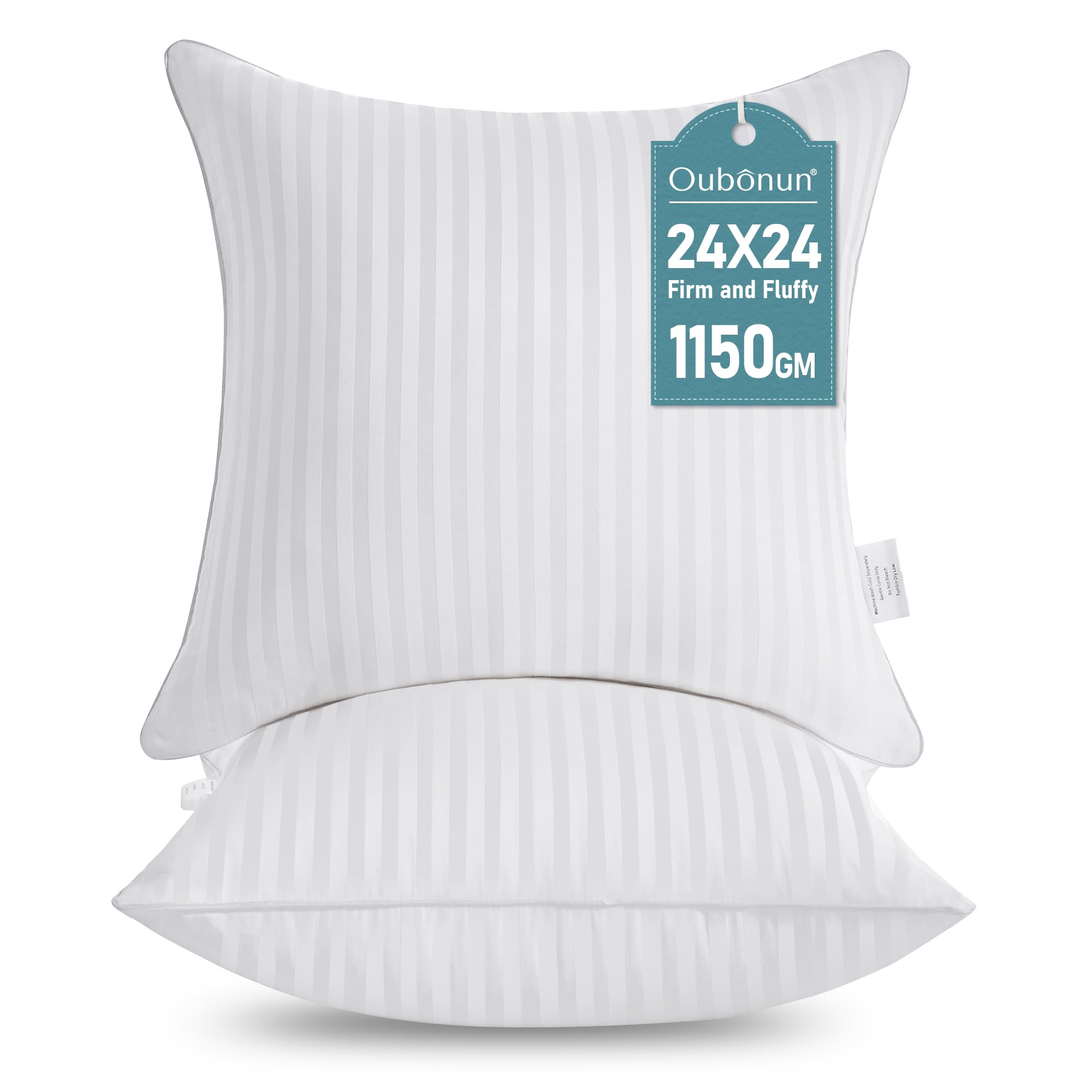 Utopia Bedding 18x18 Pillow Inserts, Set of 2, White – Indoor Decorative Throw Pillows for Bed, Sofa & Couch – Soft, Supportive & Fluffy Cushion Inserts