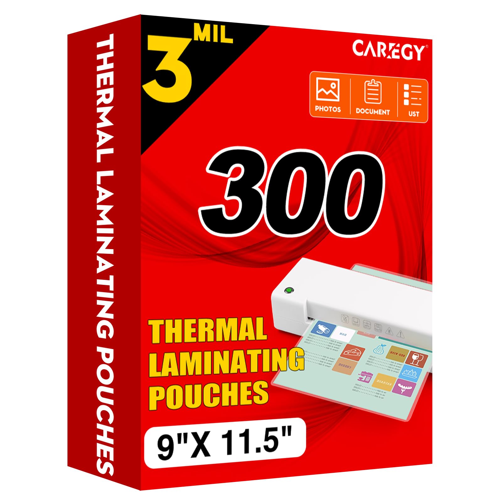 Amazon Basics Clear Thermal Laminating Sheets for Documents and Photos, 9 x 11.5-Inch, 2.8 mil, 200-Pack