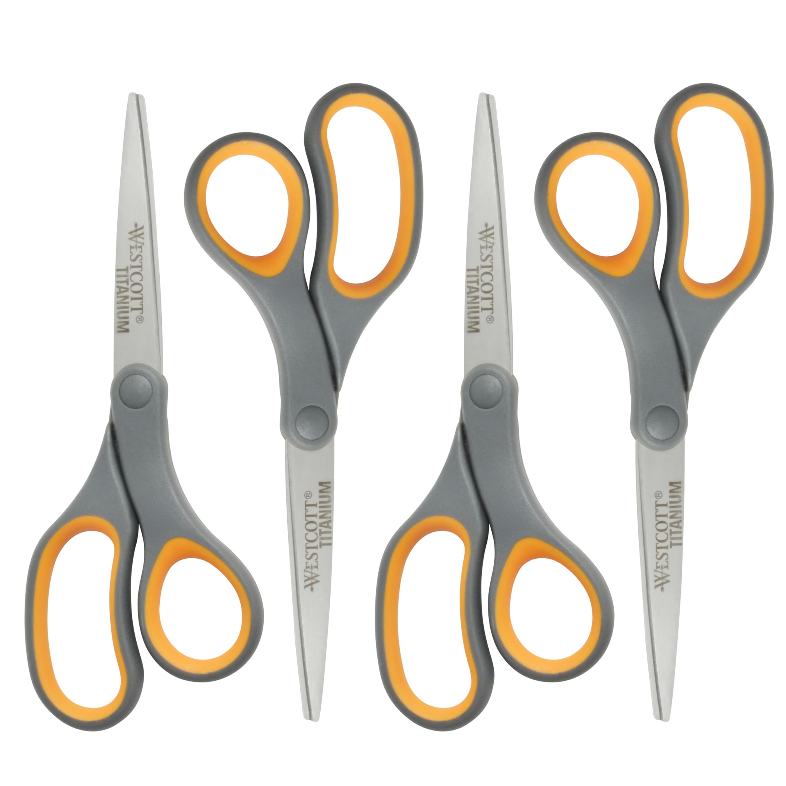 iBayam 8.5" Heavy Duty Scissors All Purpose for Office School Crafts Sewing | 3-Pack, Ultra-Sharp 2.5mm Stainless Blades, Comfort Grip Handles, Left & Right Handed – Teacher Desk & Classroom Must-Have