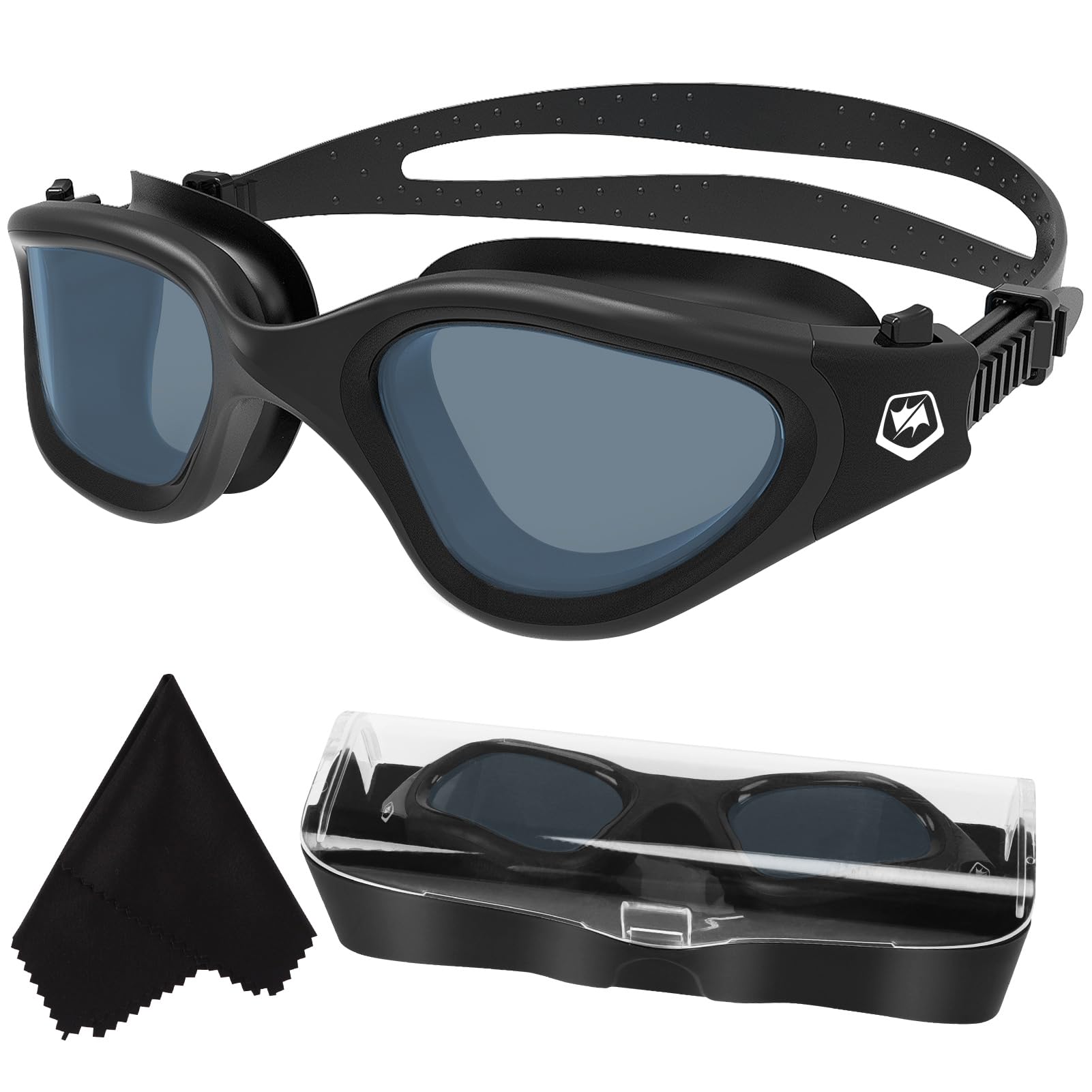 Swim Goggles 2 Pack, Wide View Anti Fog&UV Swimming Goggles for Audlt, No Leaking Swim Glasses for Men Women Youth